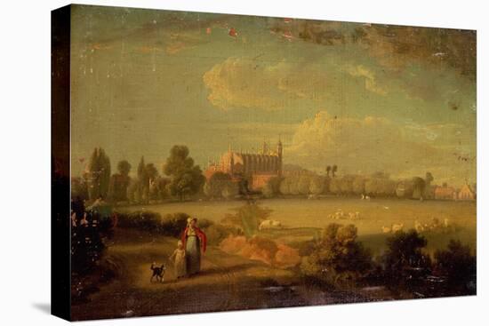 A View of Eton from the Playing Fields, 1822-Edmund Bristow-Stretched Canvas