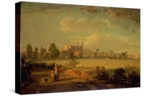 A View of Eton from the Playing Fields, 1822-Edmund Bristow-Stretched Canvas