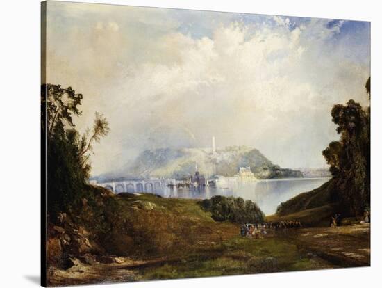 A View of Fairmont Waterworks, Philadelphia-Thomas Moran-Stretched Canvas