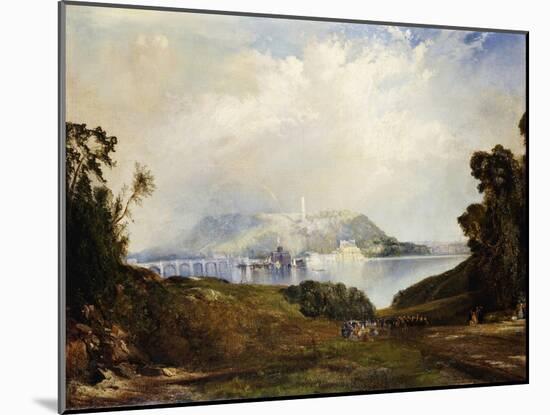 A View of Fairmont Waterworks, Philadelphia-Thomas Moran-Mounted Giclee Print