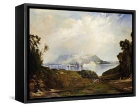 A View of Fairmont Waterworks, Philadelphia-Thomas Moran-Framed Stretched Canvas