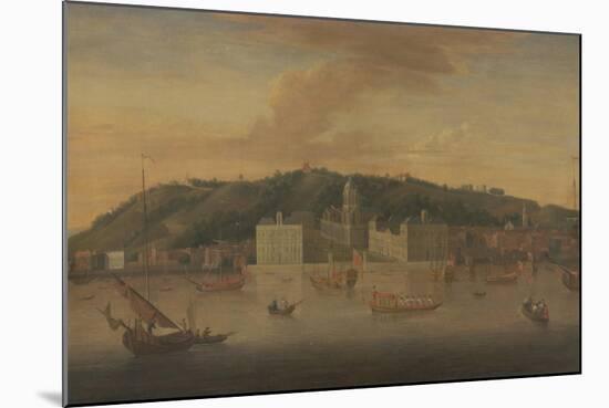 A View of Greenwich from the River with Many Boats-Jan Griffier-Mounted Giclee Print