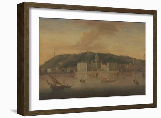 A View of Greenwich from the River with Many Boats-Jan Griffier-Framed Giclee Print