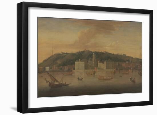 A View of Greenwich from the River with Many Boats-Jan Griffier-Framed Premium Giclee Print