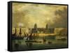 A View of Greenwich, from the River-Frederick Calvert-Framed Stretched Canvas