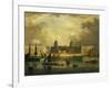 A View of Greenwich, from the River-Frederick Calvert-Framed Giclee Print