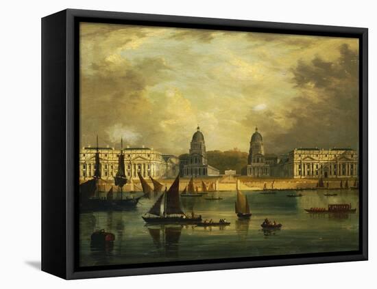 A View of Greenwich, from the River-Frederick Calvert-Framed Stretched Canvas