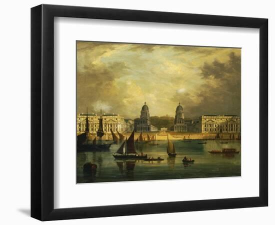 A View of Greenwich, from the River-Frederick Calvert-Framed Premium Giclee Print