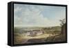 A View of Hampstead Heath Looking Towards London, 1804-Francis James Sarjent-Framed Stretched Canvas