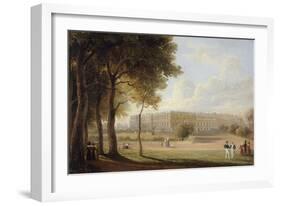 A View of Hampton Court Palace, 1827 (One of a Pair)-Henry Bryan Ziegler-Framed Giclee Print