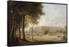 A View of Hampton Court Palace, 1827 (One of a Pair)-Henry Bryan Ziegler-Framed Stretched Canvas