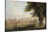 A View of Hampton Court Palace, 1827 (One of a Pair)-Henry Bryan Ziegler-Stretched Canvas