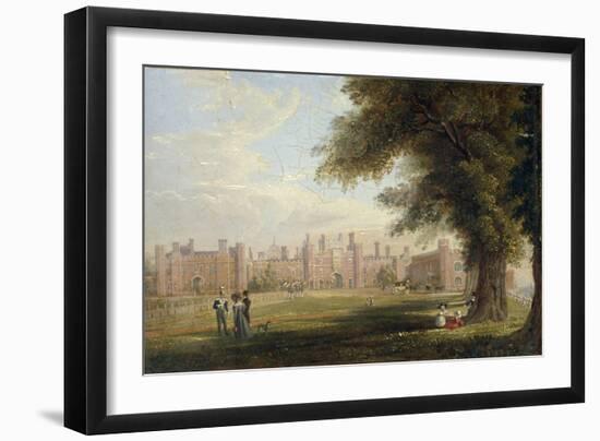 A View of Hampton Court Palace, 1827 (One of a Pair)-Henry Bryan Ziegler-Framed Giclee Print