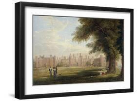 A View of Hampton Court Palace, 1827 (One of a Pair)-Henry Bryan Ziegler-Framed Giclee Print