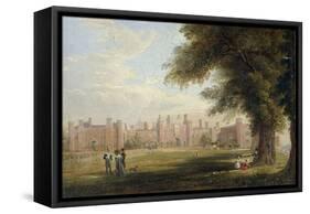 A View of Hampton Court Palace, 1827 (One of a Pair)-Henry Bryan Ziegler-Framed Stretched Canvas