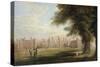 A View of Hampton Court Palace, 1827 (One of a Pair)-Henry Bryan Ziegler-Stretched Canvas