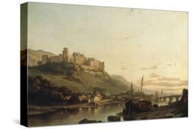 A View of Heidelberg and the River Neckar-Francois Antoine Bossuet-Stretched Canvas