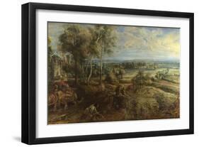 A View of Het Steen in the Early Morning, Ca 1636-Peter Paul Rubens-Framed Giclee Print