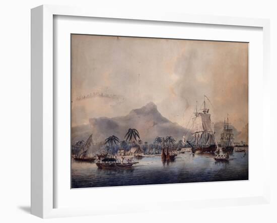 A View of Huaheine, 1787-John the Younger Cleveley-Framed Giclee Print