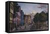 A View of Jungfernstiegs in Hamburg, from 'The Open Air Views of the City of Hamburg';  Ansichten…-null-Framed Stretched Canvas