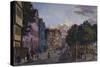 A View of Jungfernstiegs in Hamburg, from 'The Open Air Views of the City of Hamburg';  Ansichten…-null-Stretched Canvas