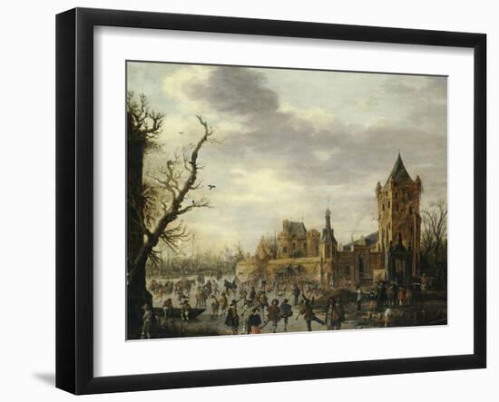 A View of Kasteel Batestein Vianen, in Winter-Jan Van Goyen-Framed Giclee Print