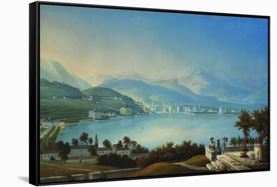 A View of Lake Como-Emanuel Labhardt-Framed Stretched Canvas