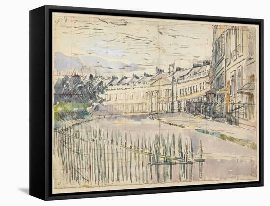 A View of Lansdown Crescent, Bath-Walter Richard Sickert-Framed Stretched Canvas