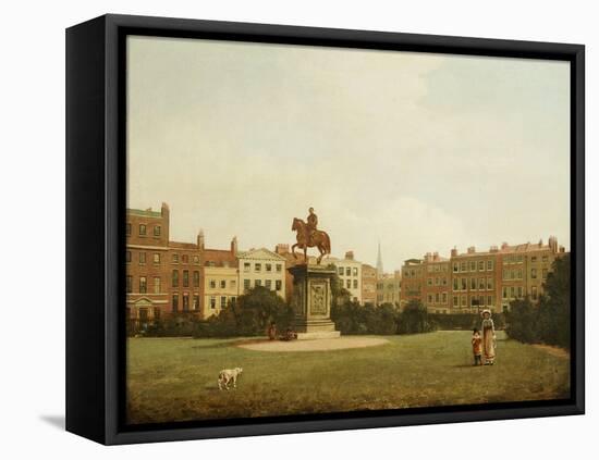 A View of Leicester Square, Circle of William James 18th/19th Century-William James-Framed Stretched Canvas