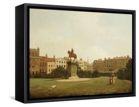 A View of Leicester Square, Circle of William James 18th/19th Century-William James-Framed Stretched Canvas