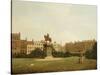 A View of Leicester Square, Circle of William James 18th/19th Century-William James-Stretched Canvas