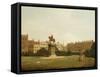 A View of Leicester Square, Circle of William James 18th/19th Century-William James-Framed Stretched Canvas