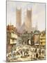 A View of Lincoln Cathedral, England-Louise J. Rayner-Mounted Giclee Print