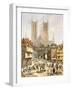 A View of Lincoln Cathedral, England-Louise J. Rayner-Framed Premium Giclee Print