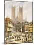 A View of Lincoln Cathedral, England-Louise J. Rayner-Mounted Premium Giclee Print