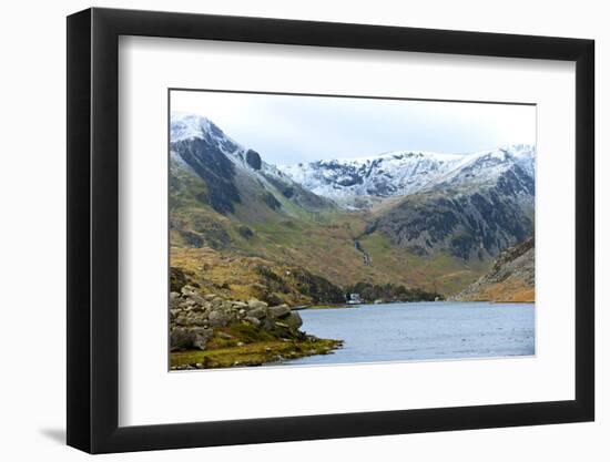 A View of Llyn (Lake) Ogwen in Snowdonia National Park, Gwynedd, Wales, United Kingdom, Europe-Graham Lawrence-Framed Photographic Print
