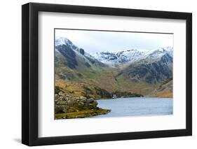 A View of Llyn (Lake) Ogwen in Snowdonia National Park, Gwynedd, Wales, United Kingdom, Europe-Graham Lawrence-Framed Photographic Print