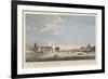 A View of London Bridge with the Ruins of the Temporary Bridge after the Fire of 11th April 1758-English School-Framed Giclee Print