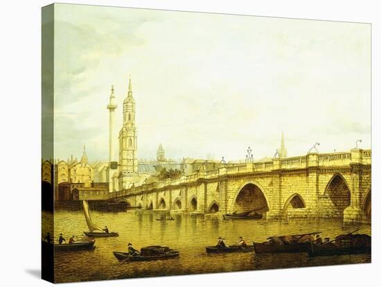A View of London Bridge-John Paul-Stretched Canvas