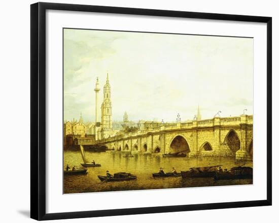 A View of London Bridge-John Paul-Framed Giclee Print