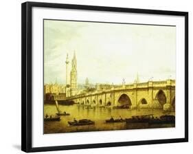 A View of London Bridge-John Paul-Framed Giclee Print