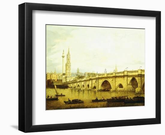 A View of London Bridge-John Paul-Framed Giclee Print