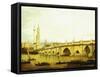 A View of London Bridge-John Paul-Framed Stretched Canvas