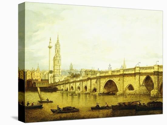 A View of London Bridge-John Paul-Stretched Canvas