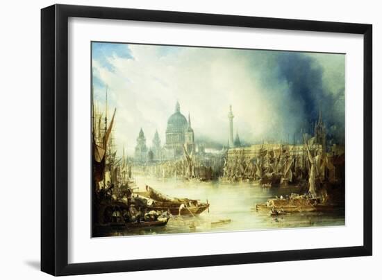A View of London with St-John Gendall-Framed Giclee Print