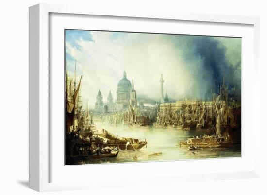 A View of London with St-John Gendall-Framed Giclee Print