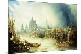 A View of London with St-John Gendall-Mounted Premium Giclee Print