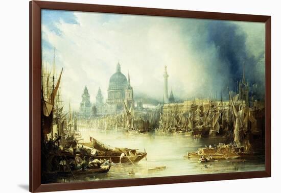 A View of London with St-John Gendall-Framed Giclee Print