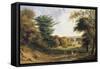 A View of Mereworth Castle and Park-John F . Tennant-Framed Stretched Canvas