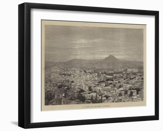 A View of Modern Athens-null-Framed Giclee Print